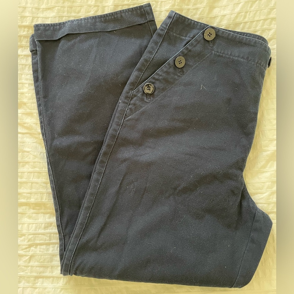 LAUREN RALPH LAUREN - vintage-inspired military field trousers. Navy, size 12